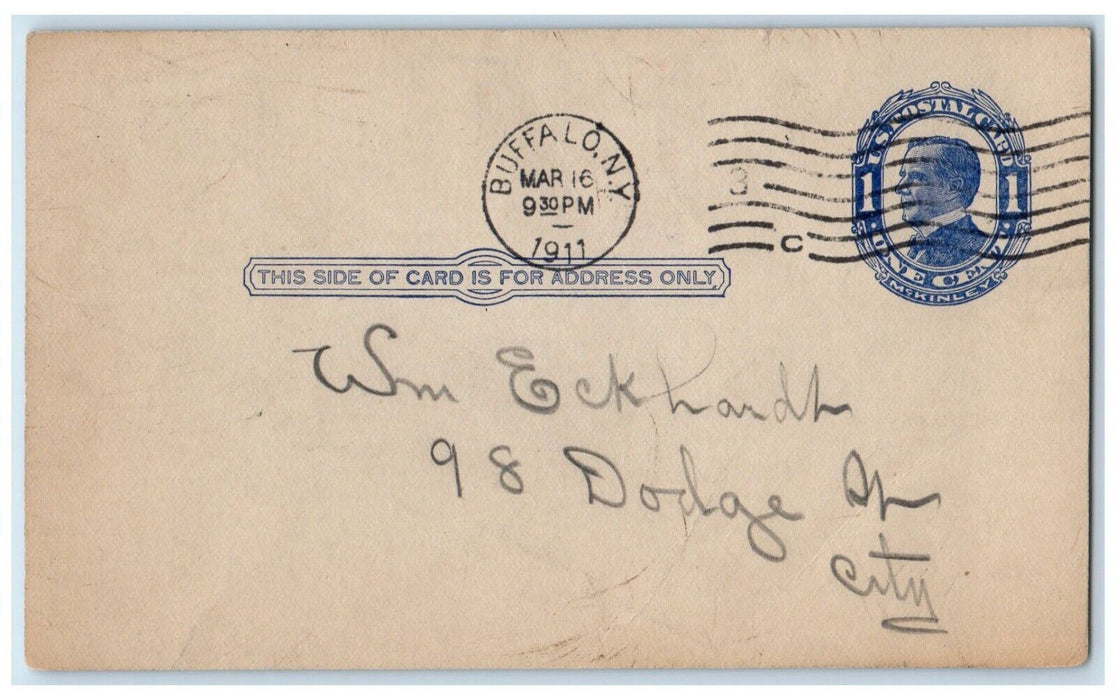 1911 Fraternal Order Oreolis Official Notice Buffalo New York NY Posted Postcard