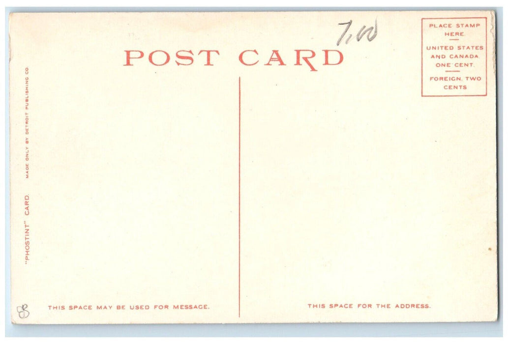 c1910's Along The River Steamer Boat Buffalo New York NY Antique Postcard