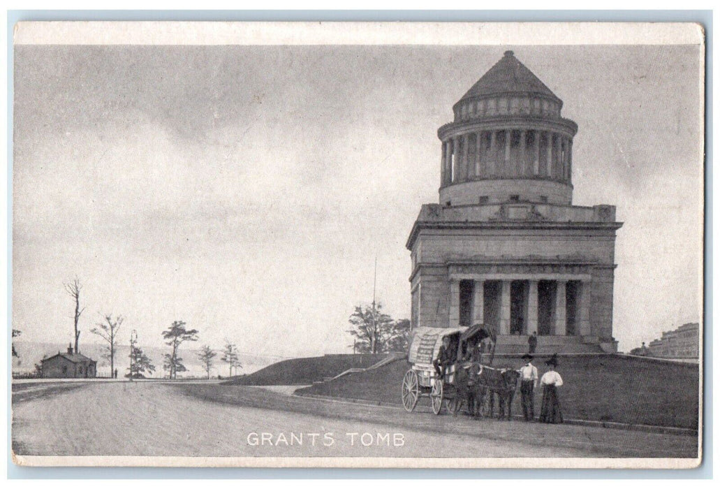 Grant's Tomb Glimpse Of Palisades Horse Wagon Ezra Meeker Advertising Postcard