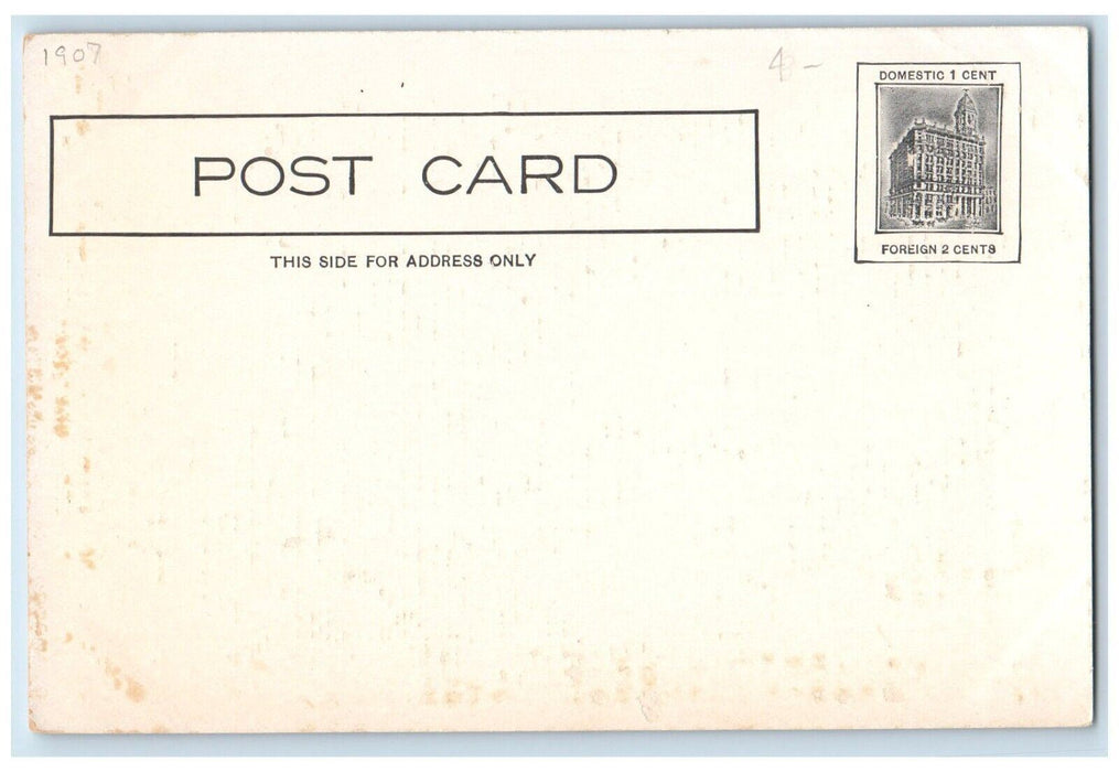 c1905 Junction Of Flatbush Avenue And Fulton Street Railroad Train Postcard