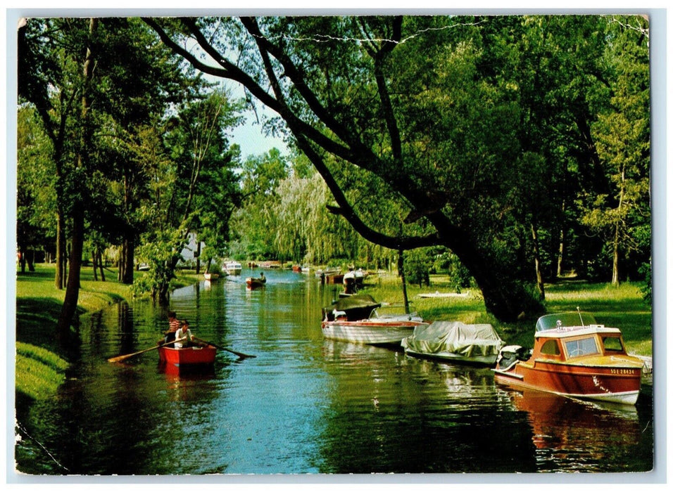 View Of Sturgeon River Boat Victoria Harbour Midland Ontario Canada Postcard