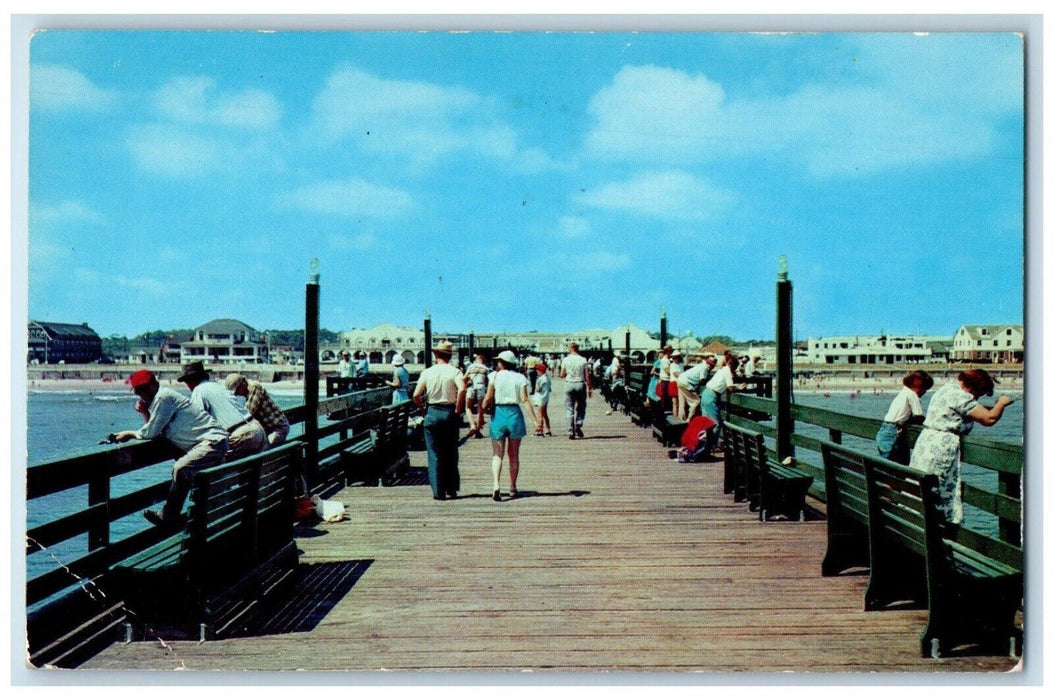 Virginia Beach VA, View Of Fishing Pier Looking Towards The Beach Postcard