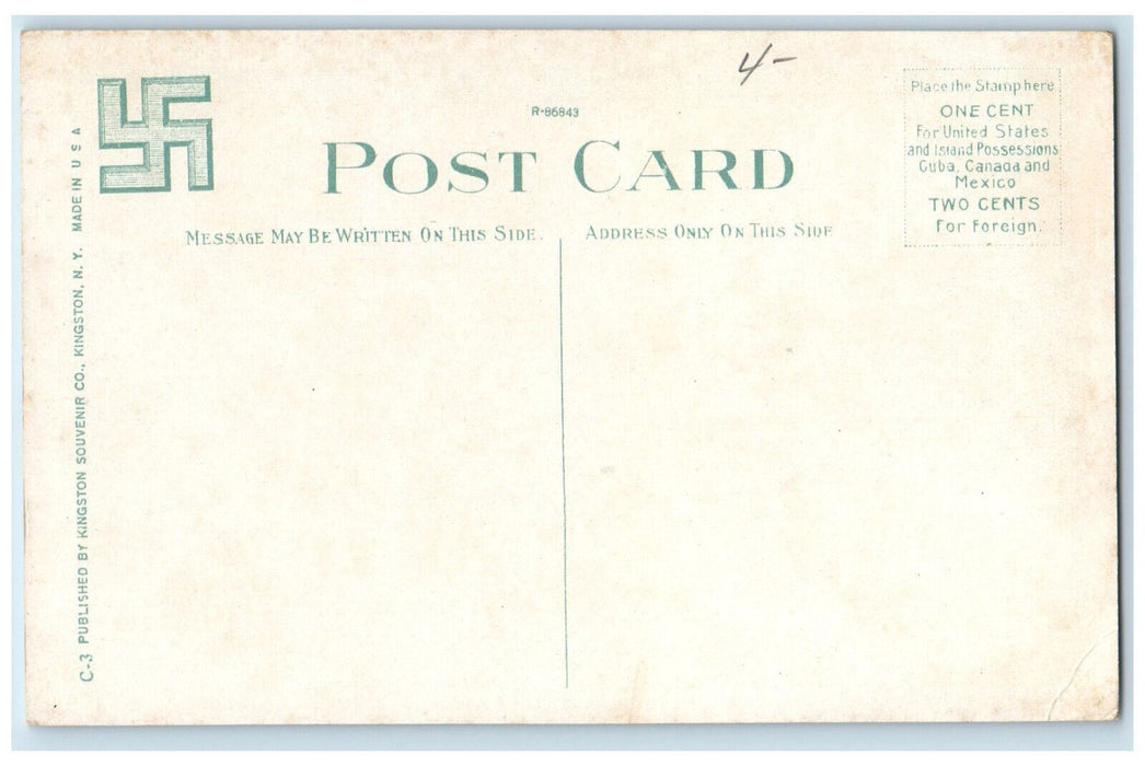 c1920's Burial Place of John Burroughs Catskill Mt. Range Roxbury NY Postcard