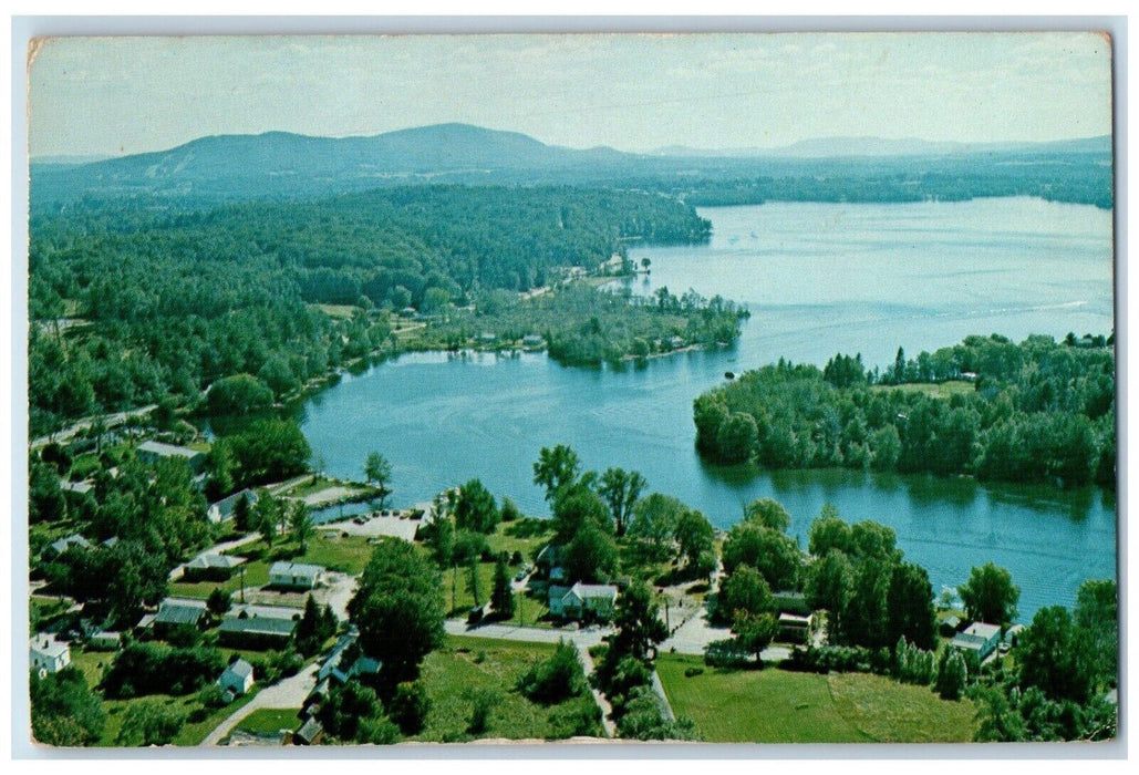 c1950's Bird's Eye View Of Onata Lake Pittsfield Massachusetts MA Postcard