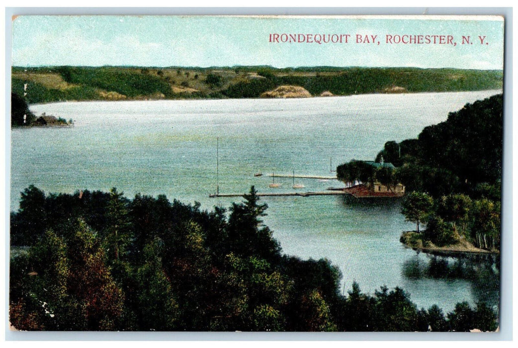 c1910 Boat Landing Irondequoit Bay Rochester New York NY Posted Antique Postcard