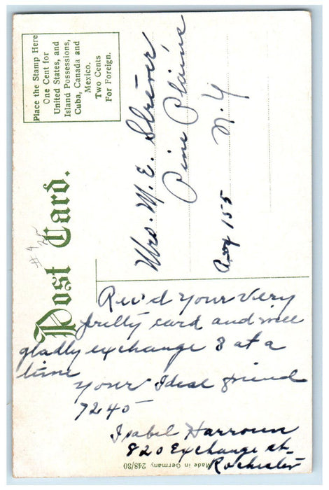 c1910 Boat Landing Irondequoit Bay Rochester New York NY Posted Antique Postcard