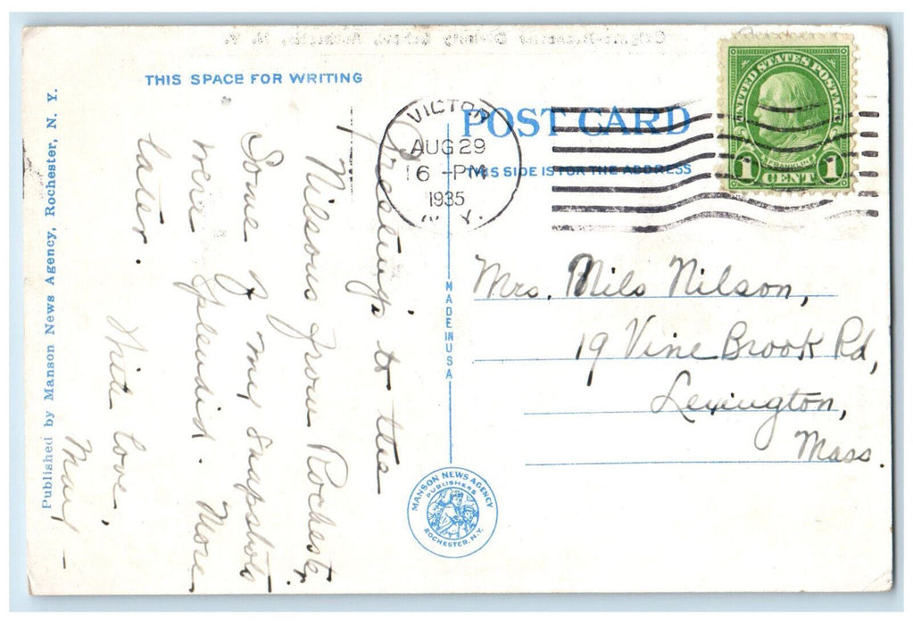 1935 Colgate-Rochester Divinity School Rochester New York NY Postcard