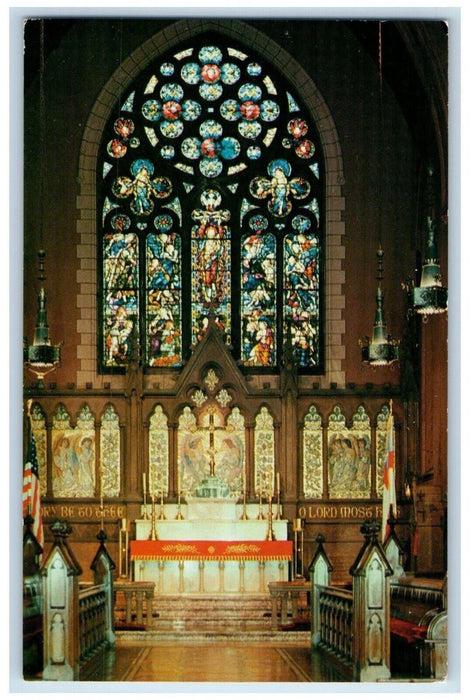St. Paul Episcopal Cathedral Altar Interior View Buffalo New York NY Postcard