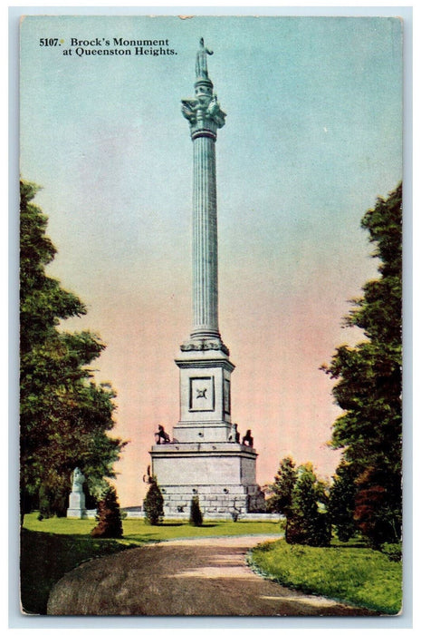 c1910's Brock's Monument at Queenston Heights Niagara Falls Canada Postcard