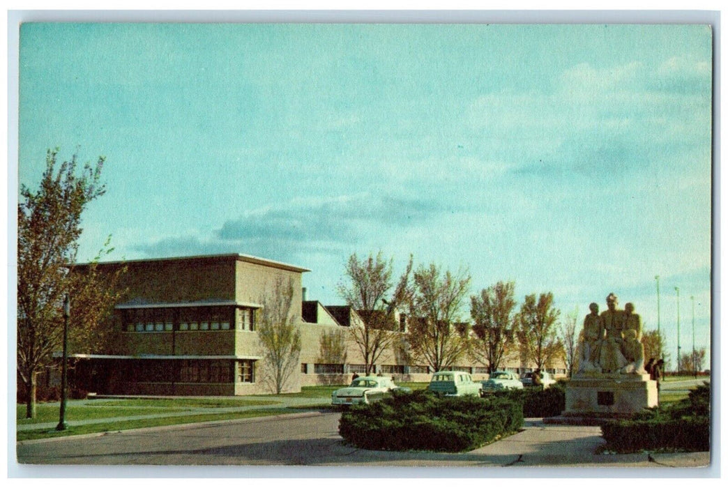 c1950's Vocational School And Monument To Father Flanagan Boys Town NE Postcard