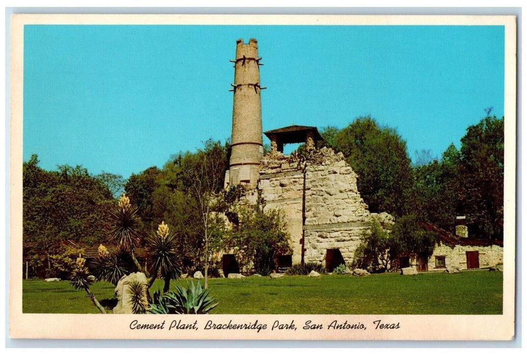 View Of Cement Plant Brackenridge Park San Antonio Texas TX Vintage Postcard