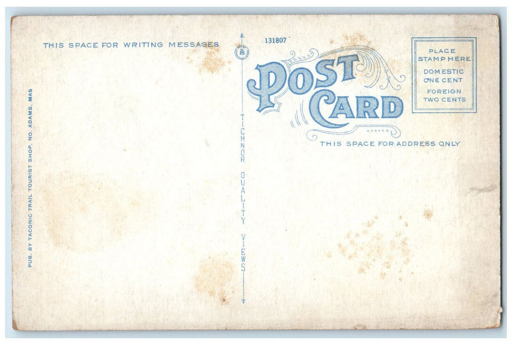 c1920's Road Scene, Hoosic Mt. Range, Taconic Trail, Williamstown MA Postcard