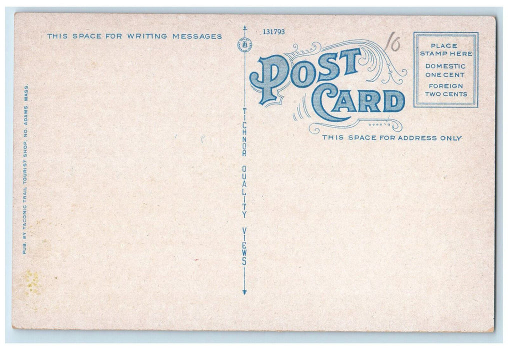 c1920's Top of Taconic Trail and Tourist Shop, Williamstown MA Postcard