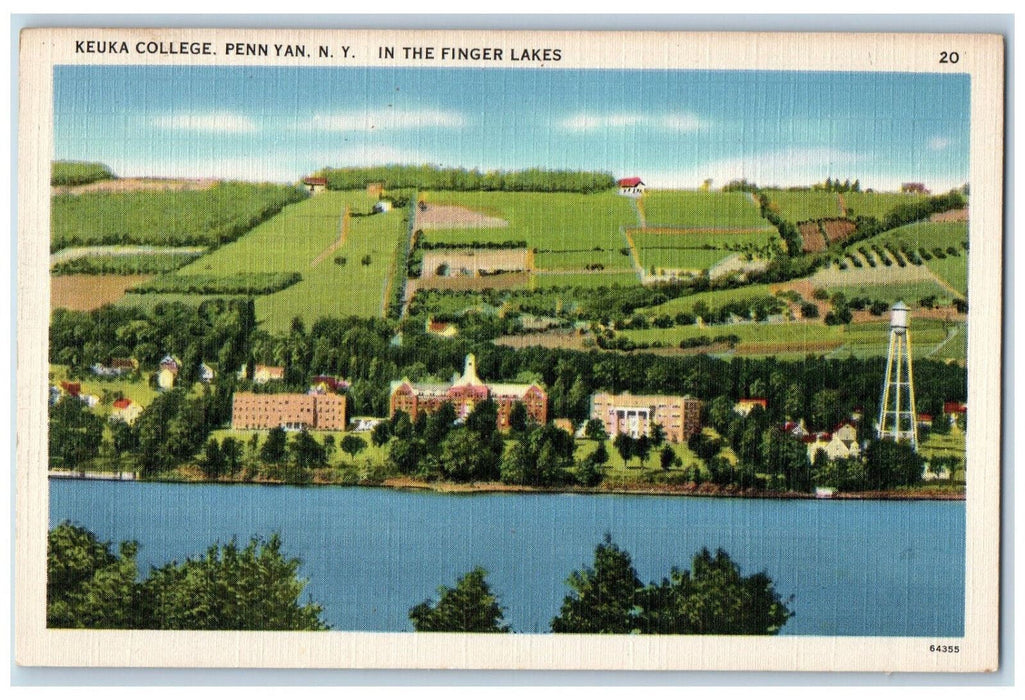 c1940's In The Finger Lakes, Keuka College Penn Yan New York NY Postcard