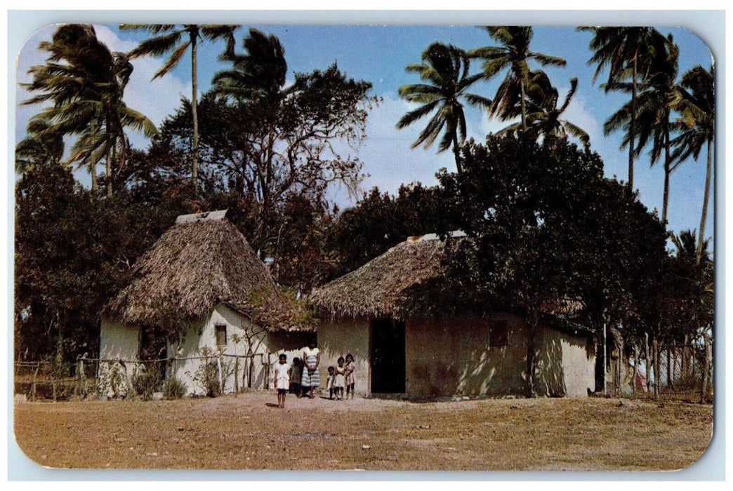 The Bohio Home Of Natives Of Panama's Interior Mud And Straw Panama Postcard