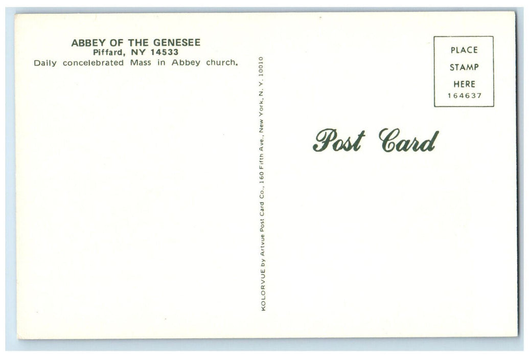 c1950's Concelebrated Mass Abbey of the Genesee Piffard New York NY Postcard