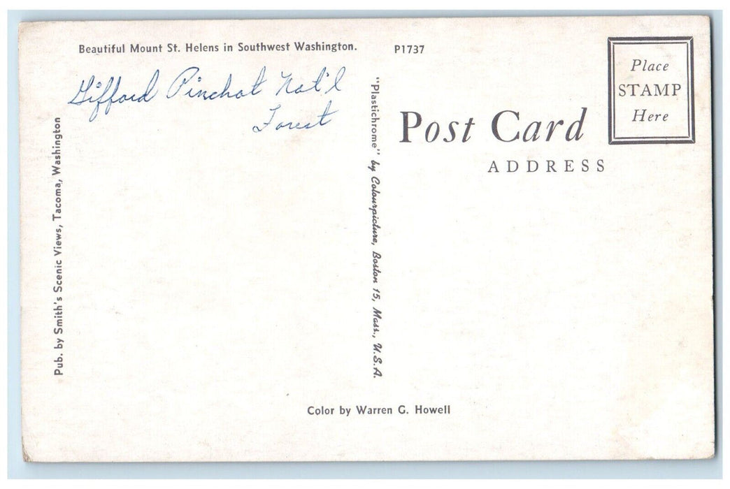 View Of Beautiful Mount Helens Southwest Washington WA Unposted Vintage Postcard