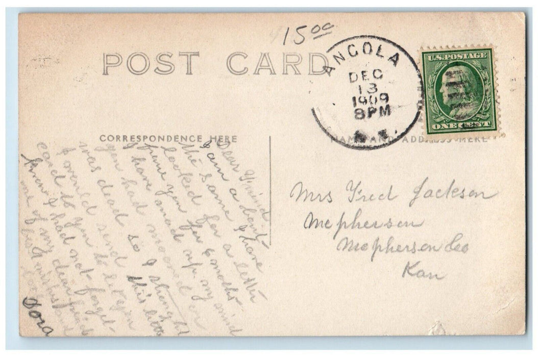 1909 Old Log Cabin GAR Post North Collins New York NY RPPC Photo Postcard