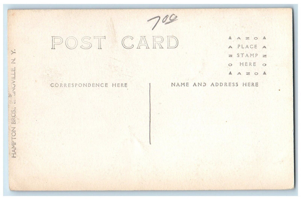 c1910's High School North Collins New York NY RPPC Unposted Photo Postcard