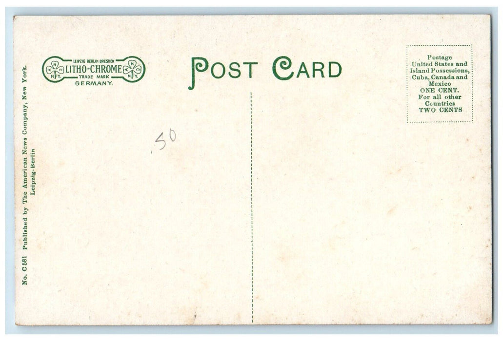 c1910 Mount Utsayantha Lake Stamford Catskill Mountains New York NY Postcard