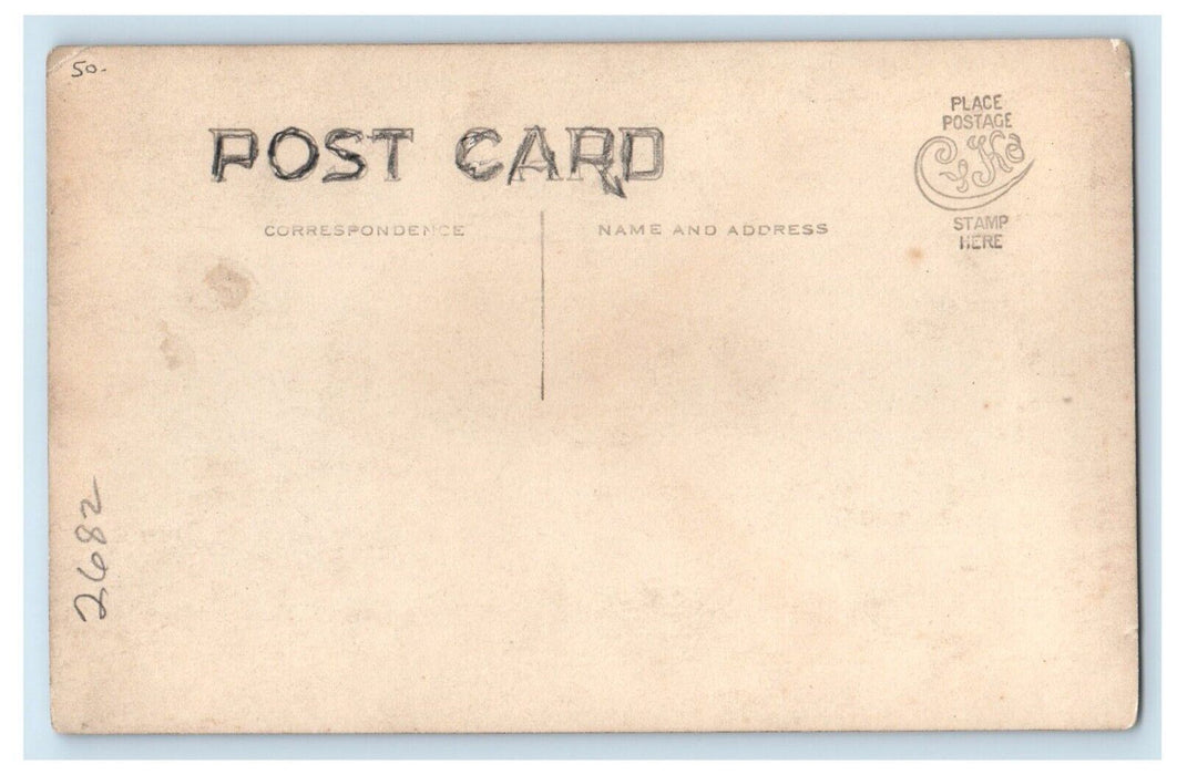 c1910's Horse Wagon Coachman Barn Farm RPPC Unposted Photo Postcard