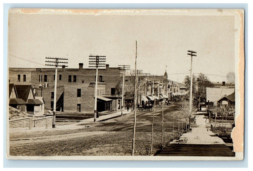c1910's Street View Horse And Buggy Court House RPPC Unposted Photo Postcard