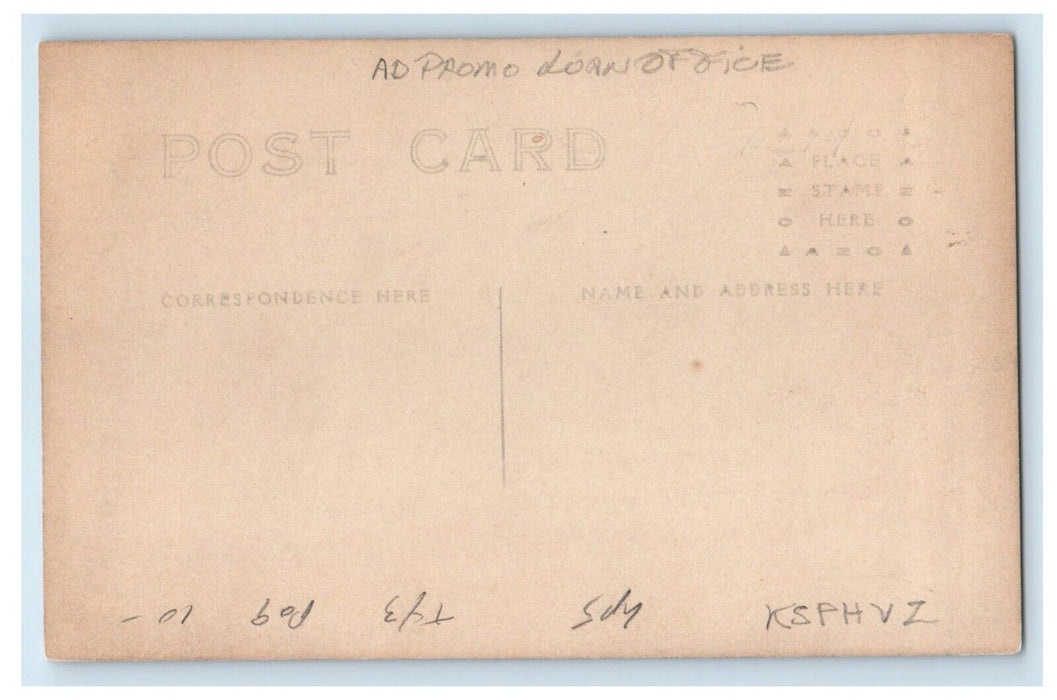 c1910's Street View Car Peoples Loan Co. Business RPPC Unposted Photo Postcard