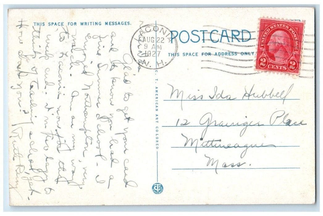 1927 Sheldon Library of St. Paul's School Concord New Hampshire NH Postcard