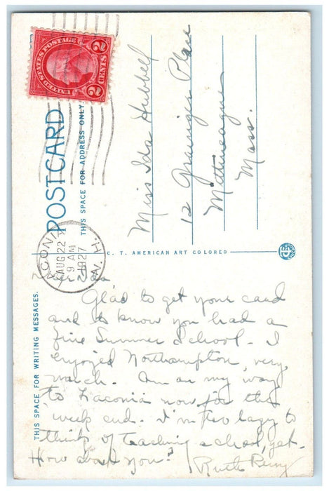 1927 Sheldon Library of St. Paul's School Concord New Hampshire NH Postcard