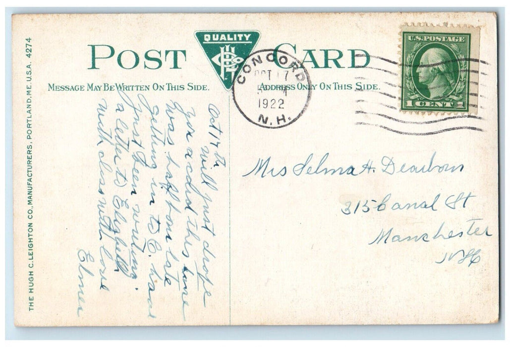 1922 Chapel St. Paul School Concord New Hampshire NH Antique Postcard