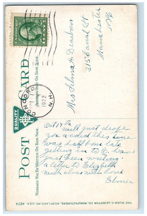 1922 Chapel St. Paul School Concord New Hampshire NH Antique Postcard