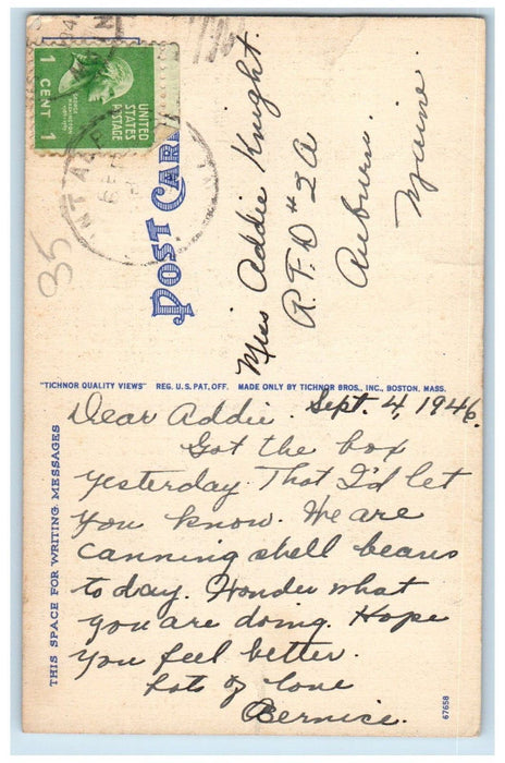 1946 Gala Day On Indian Island Old Town Maine ME Posted Antique Postcard