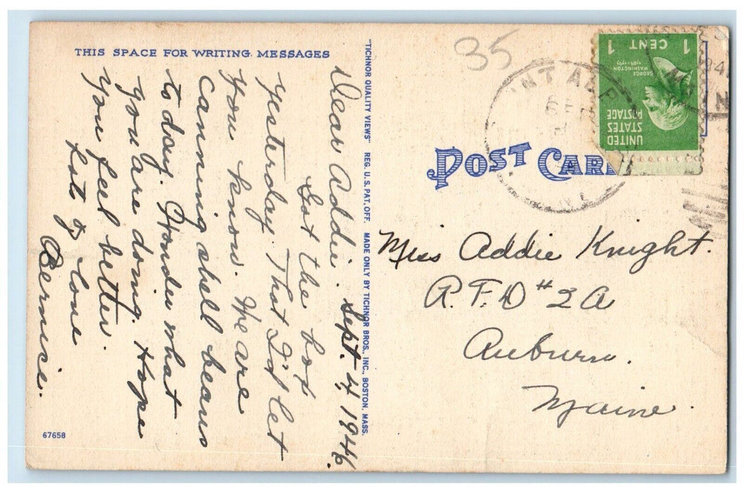 1946 Gala Day On Indian Island Old Town Maine ME Posted Antique Postcard