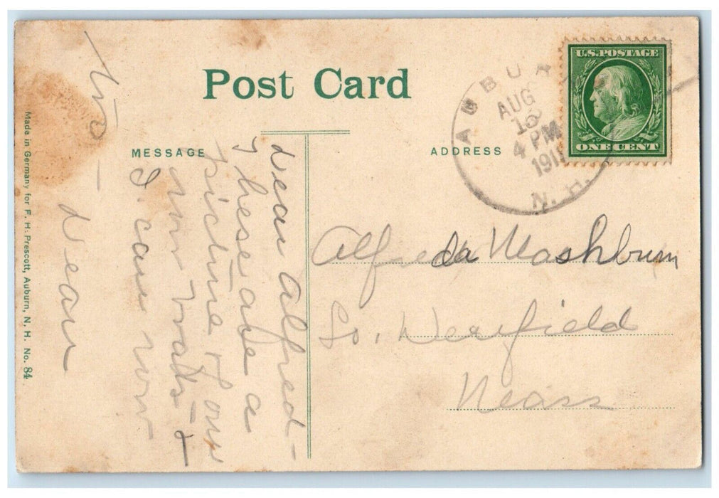 c1910 Boat Scene Shore Scene, Massabesic Lake Auburn New Hampshire NH Postcard