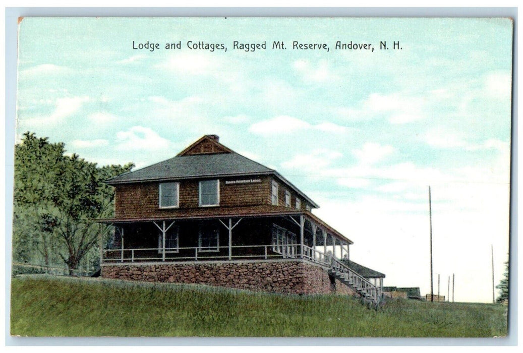 c1910 Lodge and Cottages, Ragged Mt. Reserve Andover New Hampshire NH Postcard