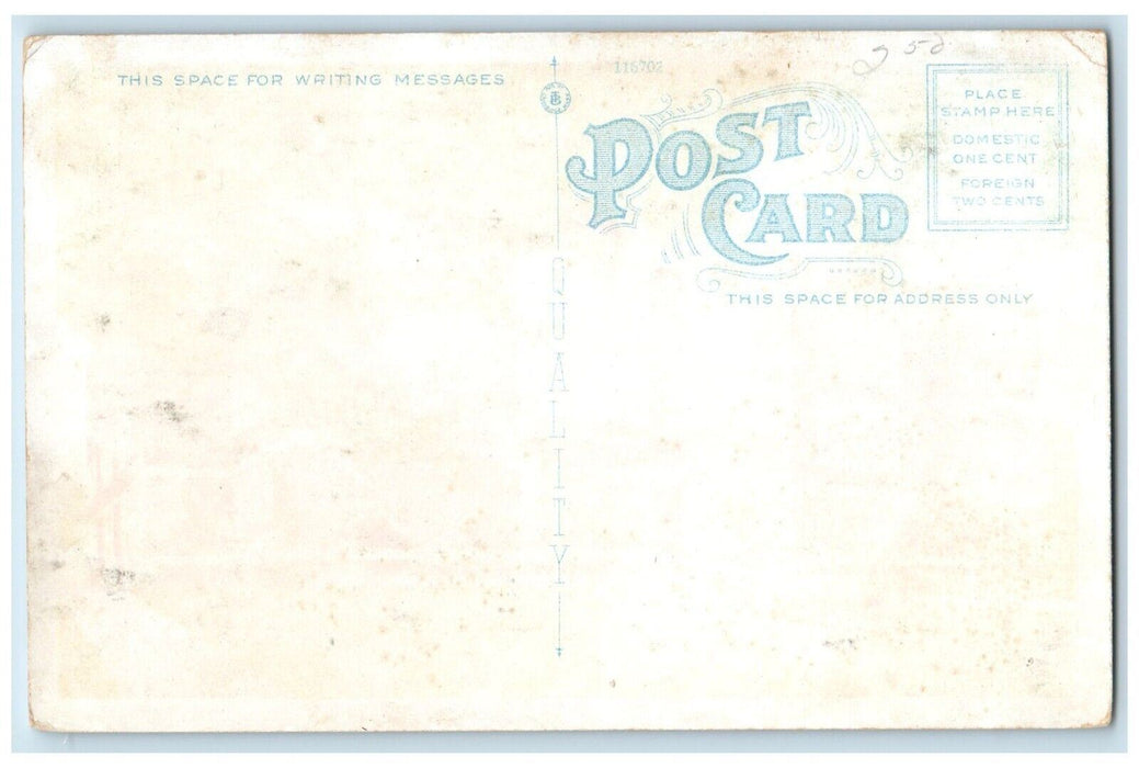 c1910 High School Building Exterior Silver Creek New York NY Antique Postcard