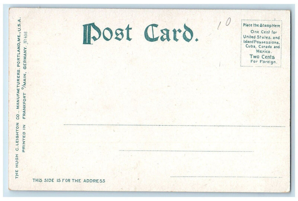 c1905 View Of Old Cham Bridge Newburyport Massachusetts MA Antique Postcard