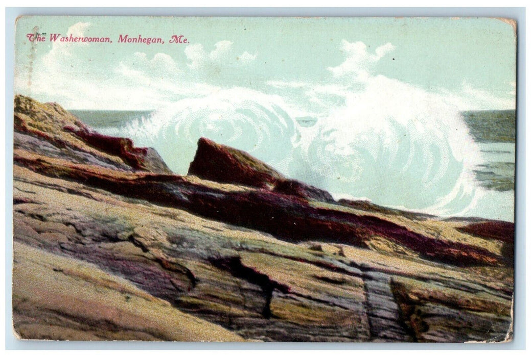 c1910's The Washerwoman Surf Monhegan Maine ME Posted Antique Postcard