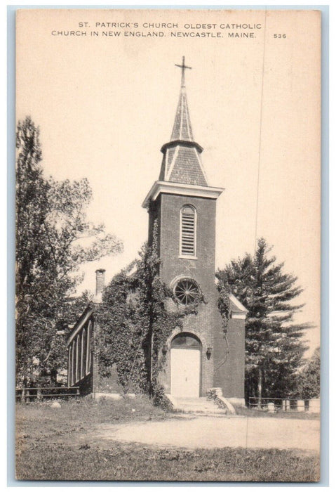 St. Patrick's Church Oldest Catholic In New England Newcastle Maine ME Postcard