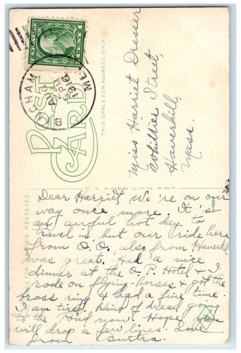 1916 Bates College Multiview Lewiston Maine ME Posted Antique Postcard