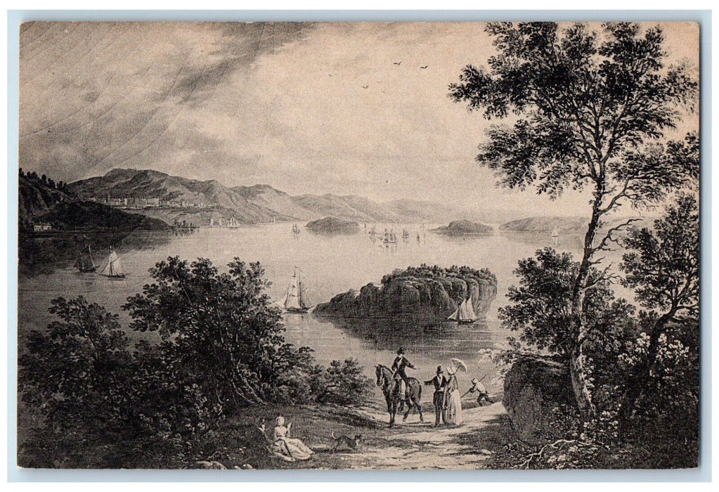 c1910 Horse and Boat Scene, Eastport and Passamaquoddy, Rockland ME Postcard