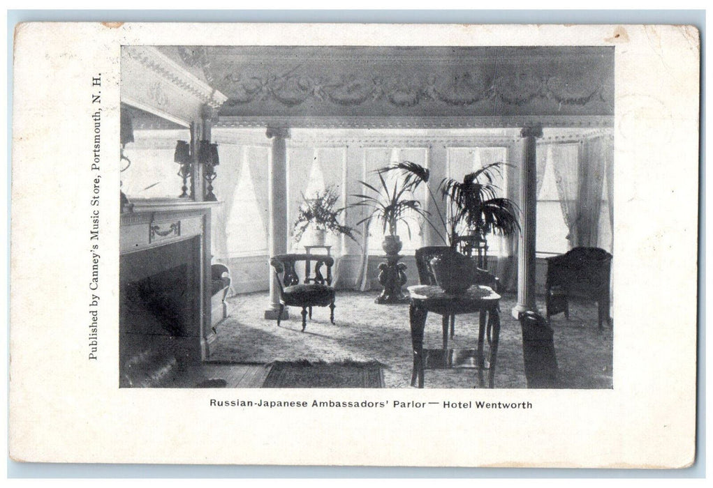 c1905 Russian Japanese Ambassadors Parlor Hotel Wentworth Portsmouth NH Postcard