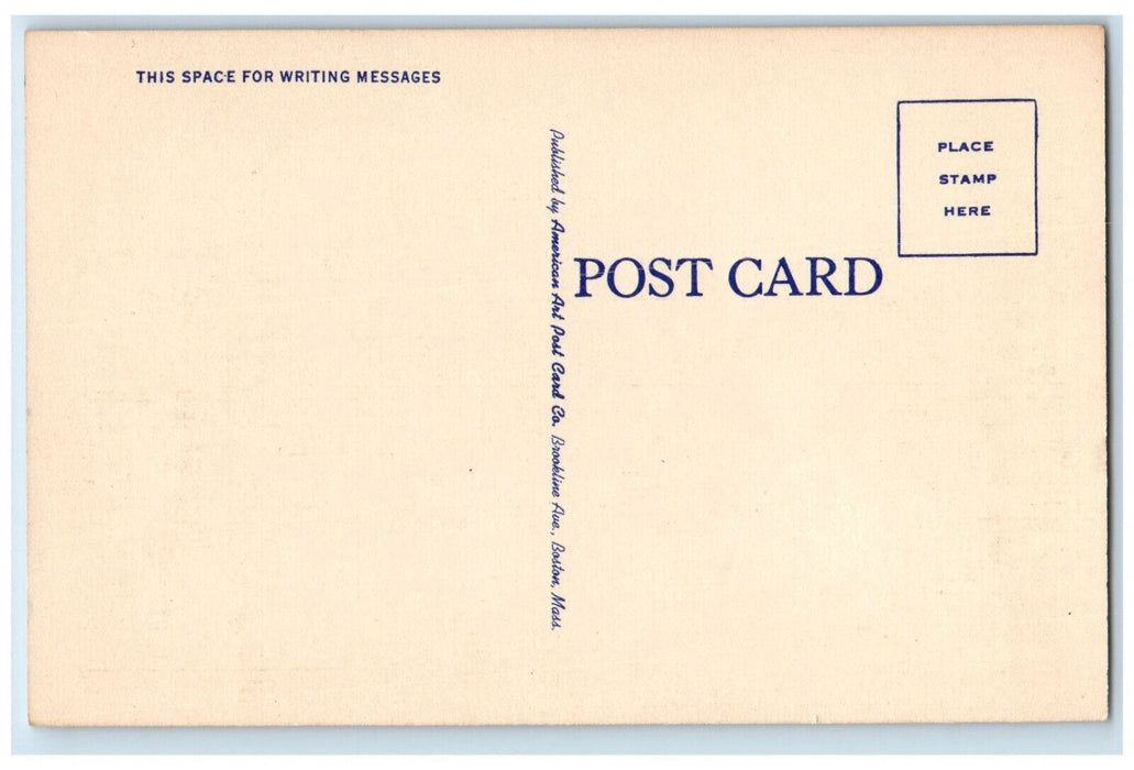 c1940's First Baptist Church and Public Library Waterville ME Postcard