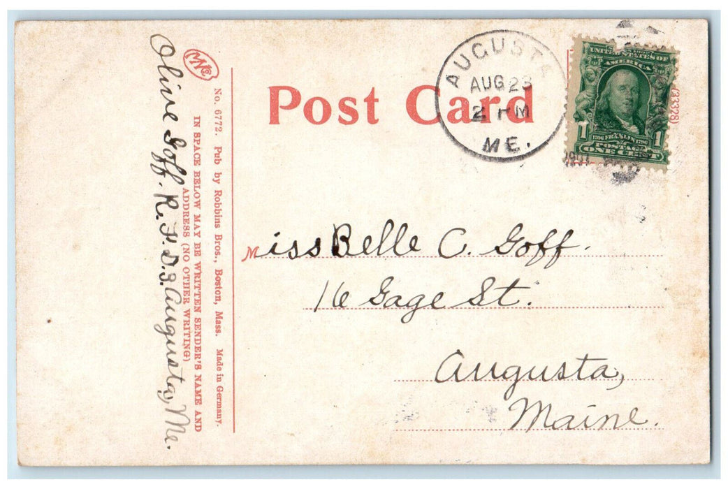 1907 Colburn Hall Shannon Observatory Gymnasium Colby College ME Postcard