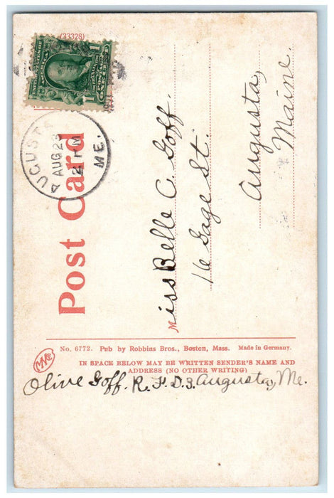 1907 Colburn Hall Shannon Observatory Gymnasium Colby College ME Postcard