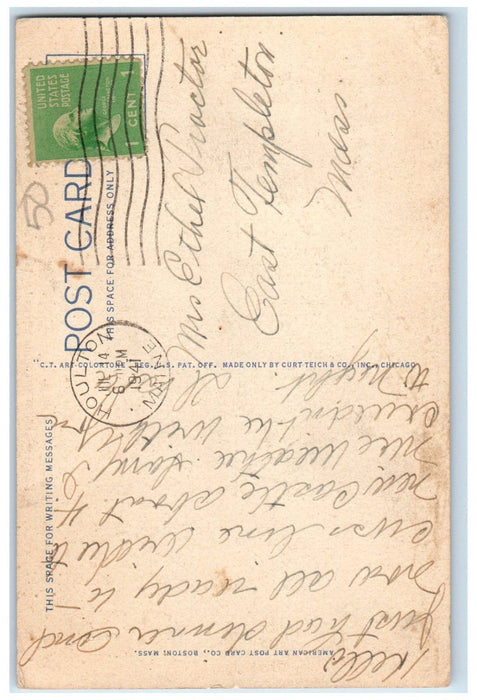 1941 United States Customs Immigration Inspection Station Houlton ME Postcard