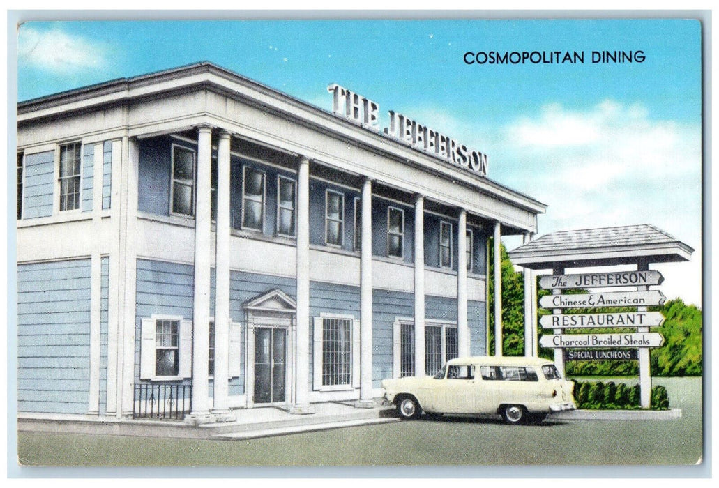 1957 Cosmopolitan Building The Jefferson Restaurant Maine ME Vintage Postcard