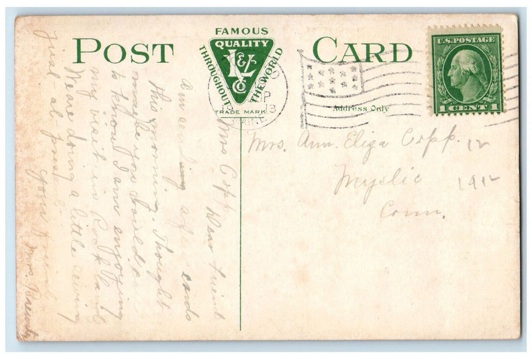 1913 Small Way, Public Library Rockland Maine ME Antique Posted Postcard