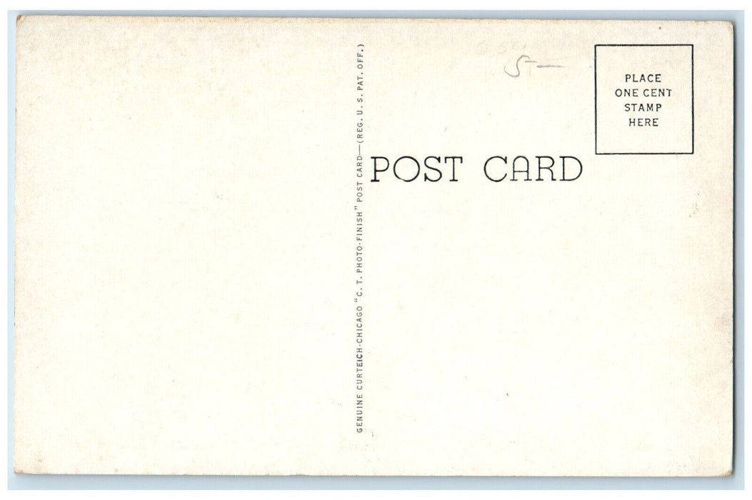 c1950's First Baptist Church and Parsonage Gardiner Maine ME Vintage Postcard