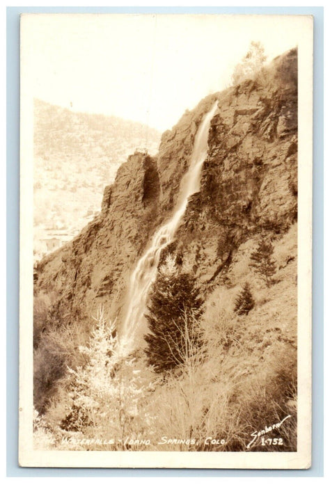 c1920's Waterfalls Idaho Springs Colorado RPPC Photo Postcard